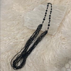 Black beaded necklace